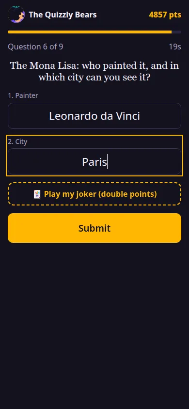 Several answers on a phone